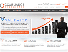 Tablet Screenshot of complianceassociates.ca